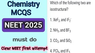 Chemistry mcqs for NEET 2025 l chemistry mcqs l Errorless neet2025 class12chemistry [upl. by Sergo]