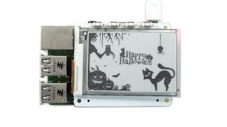 Raspberry Pi Project  PaPiRus Raspberry Pi ePaper Display  Halloween Cat Animation Demo [upl. by Cirderf]