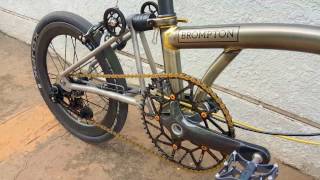 Ultra lightweight 3 Speed Brompton Raw Lacquer 78kg [upl. by Shipley]