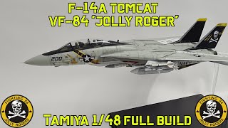 FULL VIDEO BUILD Tamiya 148 F14A Tomcat Jolly Rogers [upl. by Almat]