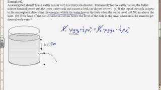 Example Problems with Bernoullis equation 1 [upl. by Nies]