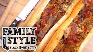 Cheesesteaks for Breakfast Cheesesteak and Eggs Sandwich  Family Style  Blackstone Griddles [upl. by Leahicm]