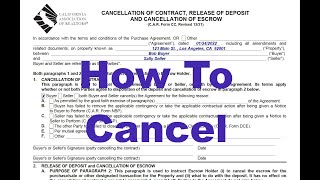 How To Complete The Cancellation of Contract  CAR Form CC [upl. by Kinsley675]