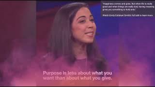 Emily Esfahani Smiths Best Ted talk  About Happiness and Meaning of life Motivational [upl. by Trebliw]