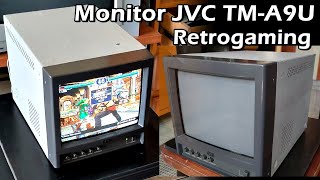 Monitor CRT JVC TMA9U 9quot Retrogaming [upl. by Bert]