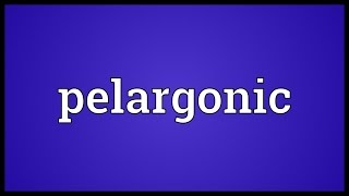 Pelargonic Meaning [upl. by Viridi]