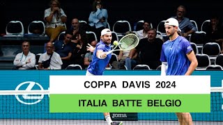 Coppa Davis 2024 Bolelli e Vavassori conquistano il punto decisivo contro Gillé e Vliegen [upl. by Hailed675]