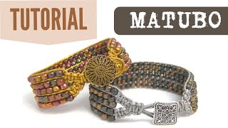 Tutorial Pulsera Mokiba  Bisuteria con Matubo y Nudos de macrame con telar de Abalorios [upl. by Staford818]