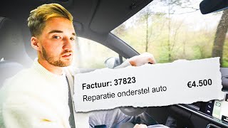 DIT IS WAT DE SCHADE AAN MIJN AUTO KOST HIJ HEEFT DIT NOG NOOIT GEZIEN😅 [upl. by Schnorr876]