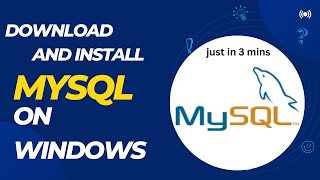 How to Download and Install MySQL Server on Windows 10  MySQL Workbench Installation Guide [upl. by Loris235]