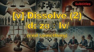 v Dissolve meaning end something with 5 examples [upl. by Elleimac]