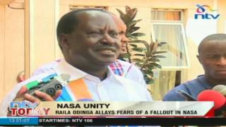 Raila Odinga allays fears of a fallout in NASA [upl. by Zippel]