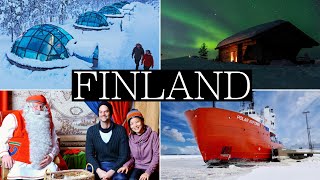 7 Days in FINLAND 😮 Lapland Glass Igloo Northern Lights Santa Claus  Travel Vlog [upl. by Osithe183]