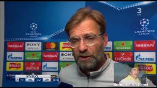 Jurgen Klopp Post Match Interview Man City 12 Liverpool [upl. by Htebharas]