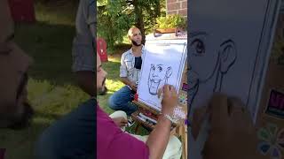 Caricature Artists Draws Live Sketch of a Guy  12768462 [upl. by Annaoj]