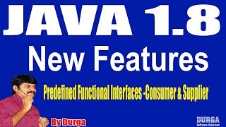 Java 18 New Features  Predefined Functional InterfacesConsumer amp Supplier  24 by Durga Sir [upl. by Lantz]