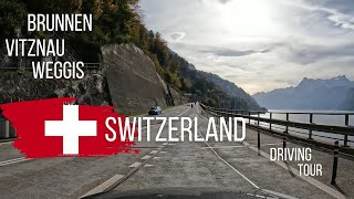 BrunnenVitznauWeggis  Switzerland  Driving Tour  4K [upl. by Alfonzo]