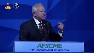 Governor Tim Walz Speaks at AFSCME’s International Convention [upl. by Alyaj947]