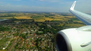 Ryanair Boeing 737800 Wing View Landing at East Midlands Airport  Seat 8F [upl. by Moody]