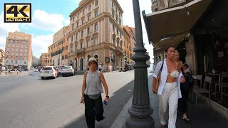 Scenic Walking tour Spanish Steps to Piazza Barberini Rome [upl. by Dorian700]