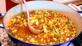 How to Make Hearty Southern Vegetable Soup with Beef [upl. by Blunk194]