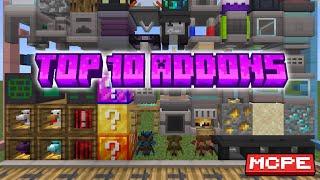 Top 10 Best Free AddonsMods for Minecraft PE Bedrock Edition MCPE [upl. by Adyl]