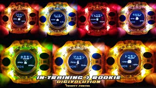 Digimon Digivice 25th Color Evolution  In Training Digimon digivolve to Rookie level [upl. by Hpejsoj]