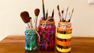 Mason jar decor  Mason jar pencil holder  DIY craft  Best Out Of Waste [upl. by Dolores23]