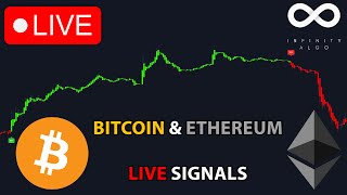 🔴 Live Bitcoin amp Ethereum Signals  Free 5m Chart BTC ETH Crypto Trading Analysis amp Prediction [upl. by Barger]