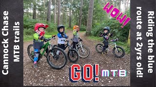 Riding a blue trail at 2 years old  Cannock chase MTB [upl. by Dryden37]