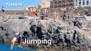 🌍 Tenerife lava Beach Jumping Garachico Spain 4K [upl. by Clara]