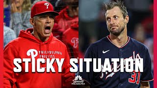 Joe Girardi AND Max Scherzer explain the stare down ejection  Phillies Postgame Live [upl. by Kenti]