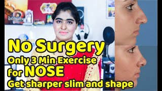 How to Reshape Sharpen and Slim down fat nose in shape No surgery  Only exercise  in tamil [upl. by Giffie]