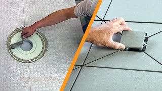 Tiling a shower with point drainage Part 2 [upl. by Lamonica]