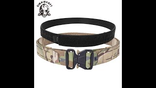 SINAIRSOFT Tactical Metal Buckle 2 Belt Quick Release Laser MOLLE Combat Belts [upl. by Acinomad]