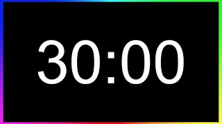 Minuteur 30min ALARME🚨 Compte à Rebours 30 Minutes Minuterie 30 MinutesDécompte 30min [upl. by Aicella]