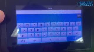 How to use on Screen Keyboard Fingertec Face ID2 Face Time Attendance Cara Typing [upl. by Ahsram]