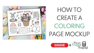 How to Create a Coloring Page Mockup in Canva and Photopea [upl. by Akkahs588]