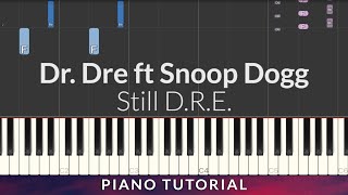 Still DRE  Dr Dre ft Snoop Dogg Piano Tutorial [upl. by Eimak]