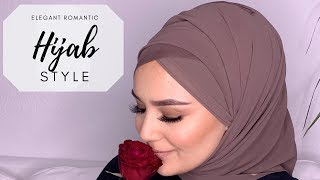 romantic elegant occasional folded hijab style I özel gün sal yapımı baglama modeli [upl. by Yankee331]