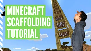 How To Make SCAFFOLDING In Minecraft And Use It [upl. by Newfeld]