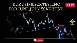 PURE PRICE ACTION BACKTESTING EURUSD FOR JUNEJULY amp AUGUST TECHNICAL ANALYSIS [upl. by Drehcir807]