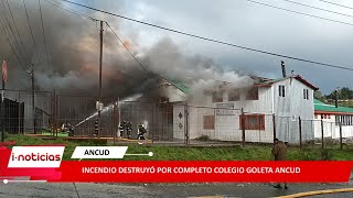 Incendio destruyó por completo colegio goleta Ancud [upl. by Alik]