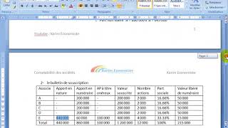 Comptabilité des sociétés S4 partie 22 quot exercice 3 quot [upl. by Laspisa]