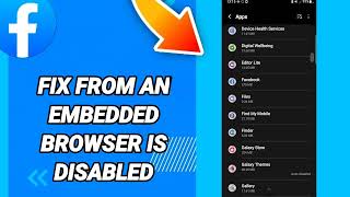 How to fix from an embedded browser is disabled On Facebook [upl. by Ahsoek116]