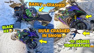 Hulk Crashed in Snow😨 Heavy Snow 10 Degree Temperature😭 EPISODE  2 Preparation for Ladakh Ride [upl. by Chapnick]