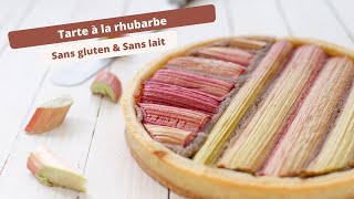 Tarte à la rhubarbe sans gluten  Recette facile et rapide [upl. by Attennek689]