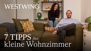 Kleines Wohnzimmer richtig einrichten  Moderne Wohnzimmer Ideen für platzsparendes Wohnen Makeover [upl. by Ishmael530]