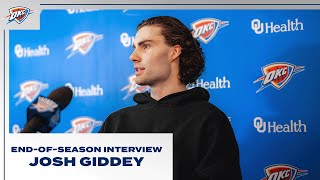 Josh Giddey  202324 EndofSeason Interview  OKC Thunder [upl. by Mareld]