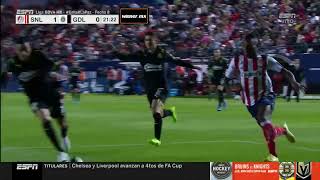 Gol de Germán Berterame  San Luis vs Chivas  Liga BBVA MX  Grita México C22  Jornada 8 [upl. by Carrick]